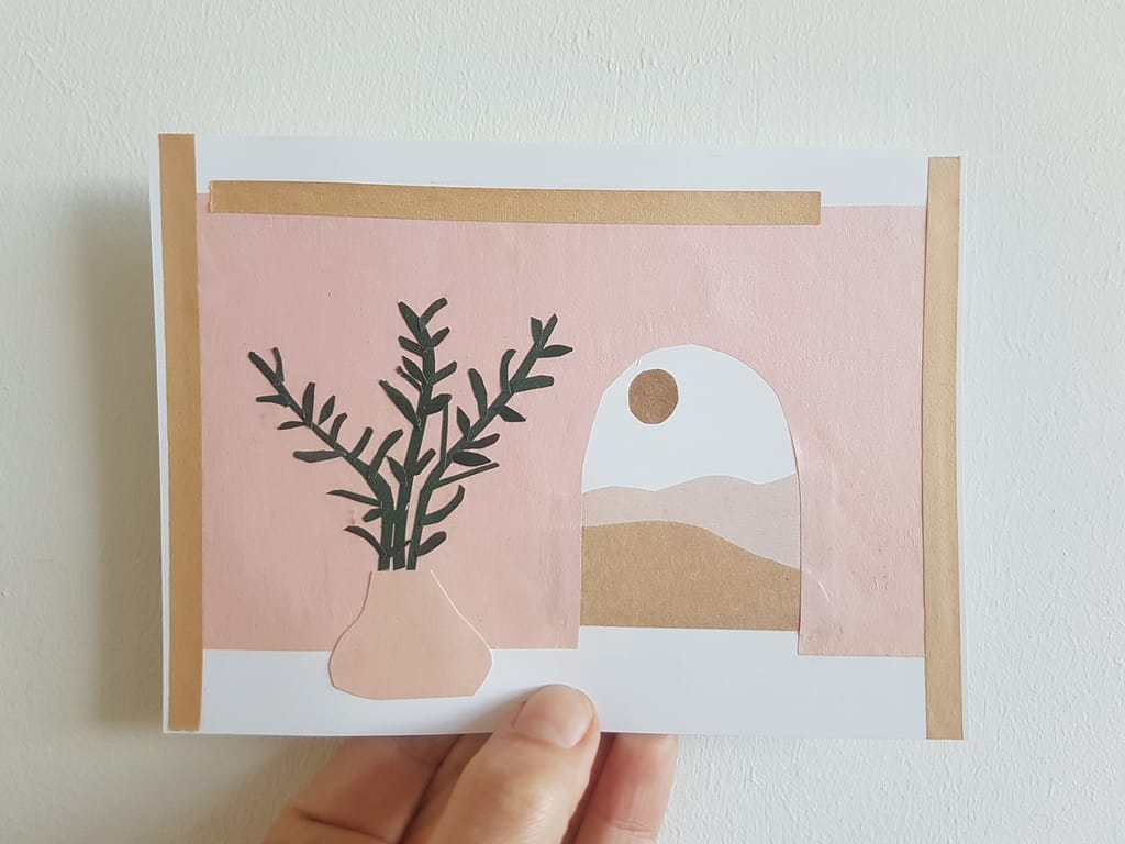 collage illustreren met papier