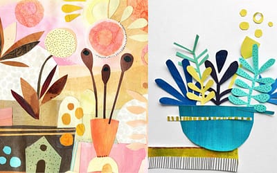 Julie Hamilton tekent met papier